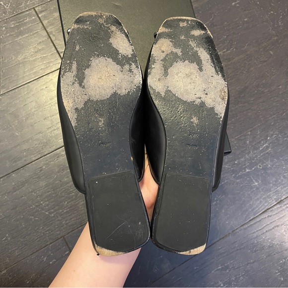 Alexander Wang Black leather Jaelle Slides slip on loafers size 38.5 - Picture 5 of 7